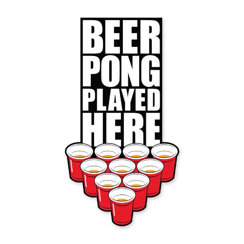 Beer Pong Played Here Funky Chunky Magnet                   