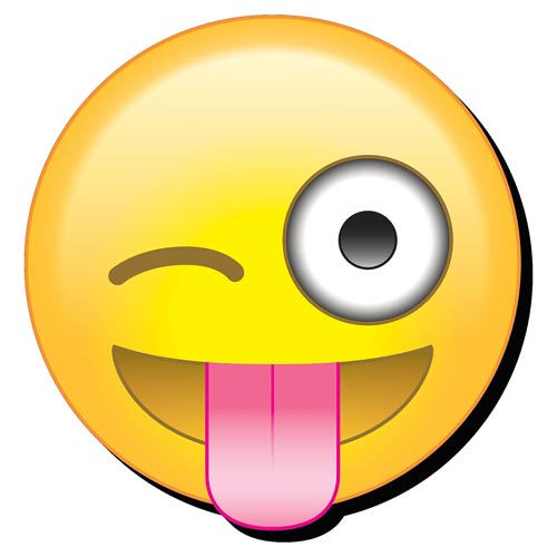 Emoji Wink Tongue Funky Chunky Magnet                       