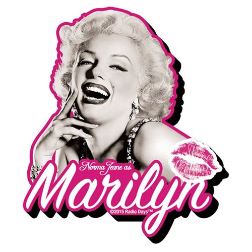 Marilyn Monroe Black and White and Pink Funky Chunky Magnet 