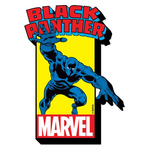 Black Panther with Comic Logo Funky Chunky Magnet           