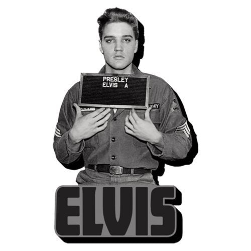 Elvis Presley Enlistment Photo Funky Chunky Magnet          