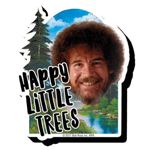 Bob Ross Trees Funky Chunky Magnet                          