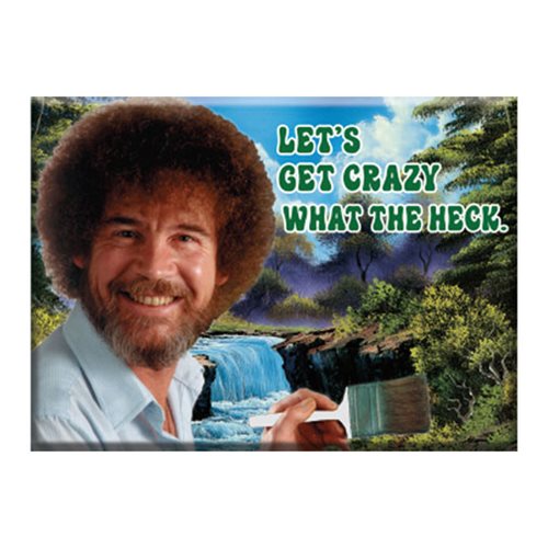 Bob Ross Crazy Flat Magnet                                  