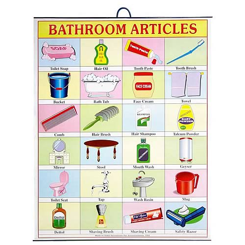 Bathroom Articles Hanging Banner                            