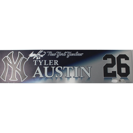 Tyler Austin Signed New York Yankees 2017 Game Used #26 Locker Room Nameplate (9/27/2017)(JB769746)