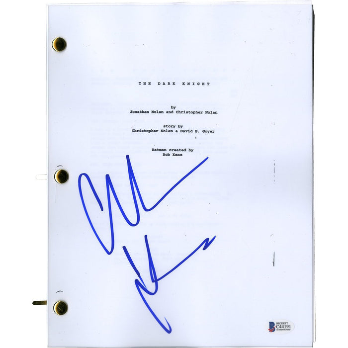 Christian Bale Signed Batman Script Beckett