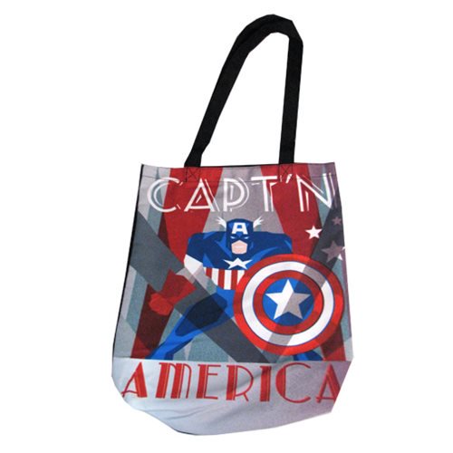 Marvel Comics Captain America Deco Shopper Tote Bag         