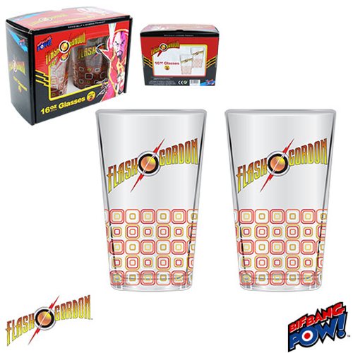 Flash Gordon 16 oz. Glass Set of 2                          