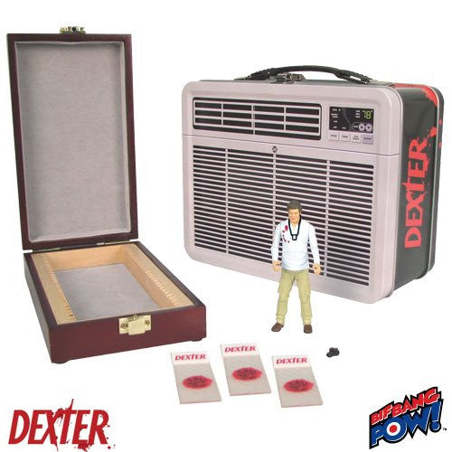 Dexter 3 3/4-Inch Figure with Blood Slide Box in Tin Tote   