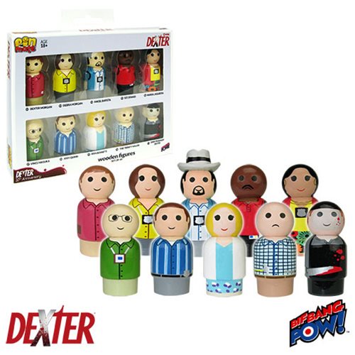 Dexter Pin Mate Wooden Figure 10th Anniversary Set of 10    