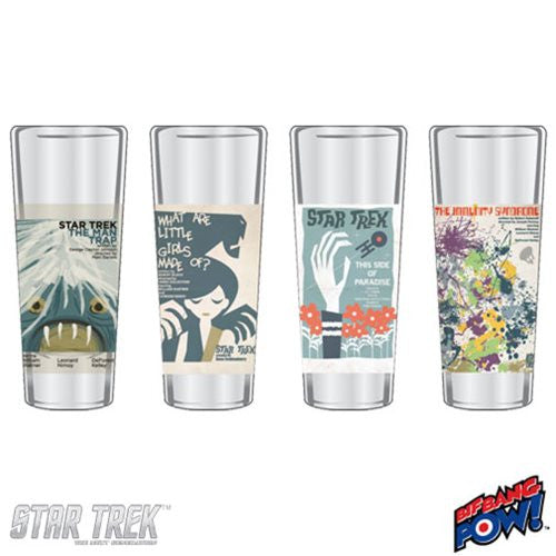 Star Trek The Original Series Fine Art Shot Glasses Set 4   