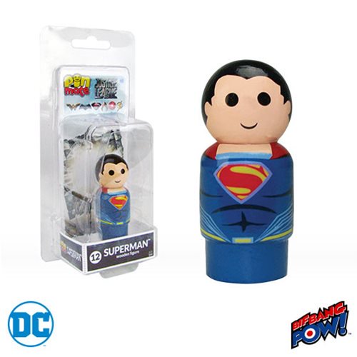 Justice League Movie Superman Pin Mate Wooden Figure        