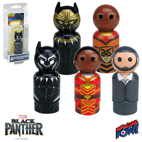 Black Panther Movie Pin Mate Wooden Figure Case             