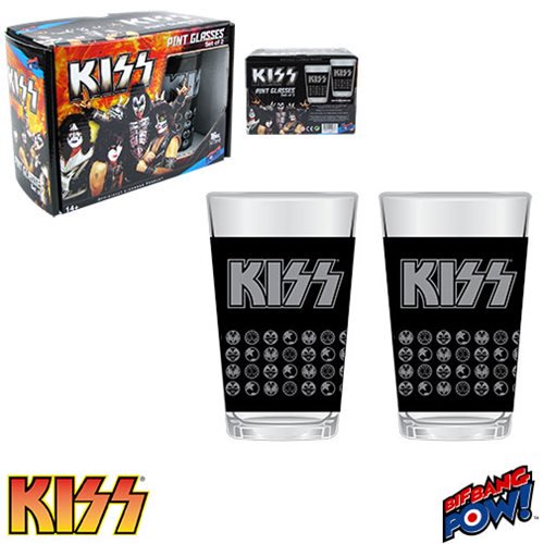 KISS 16 oz. Glass Set of 2                                  