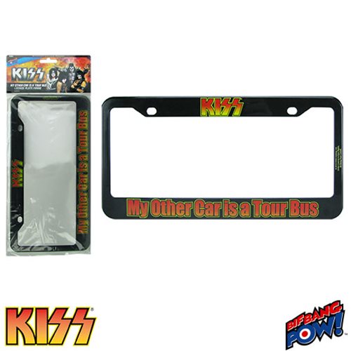 KISS My Other Car is a Tour Bus License Plate Frame         