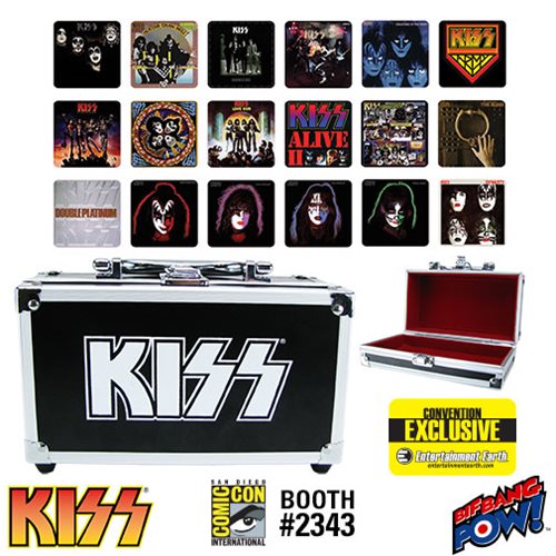 KISS Album Cover Coaster Set in Guitar Case - Con. Excl.    