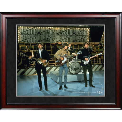 The Beatles 1965 On Stage Color Shot 8x10 Framed Photo