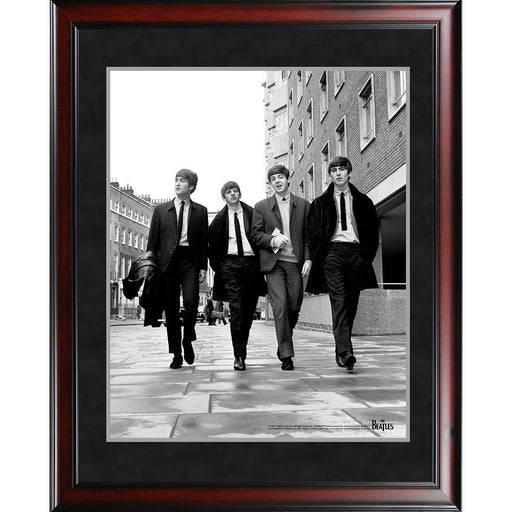 The Beatles 1963 Black and White Walking 8x10 Framed Photo