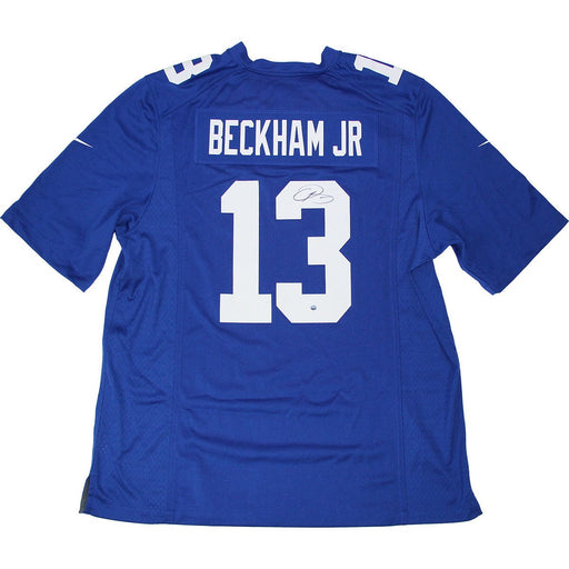 Odell Beckham Jr. Signed New York Giants Blue Replica Nike Jersey