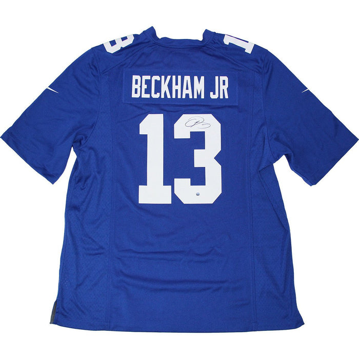 Odell Beckham Jr. Signed New York Giants Blue Replica Nike Jersey