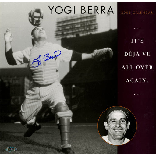 Yogi Berra Signed 2003 Calender (Its déjà vu All over Again)