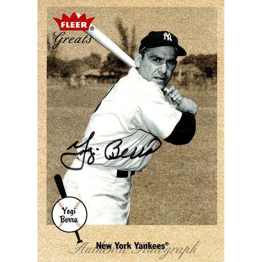 Yogi Berra 2002 Fleer Greats Autograph Issued Card