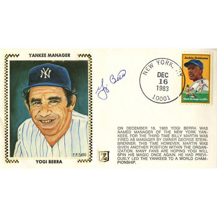 Yogi Berra Signed Cachet Envelope