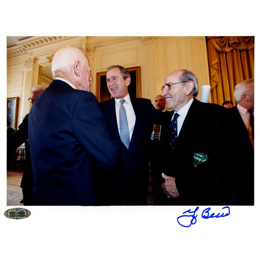 Yogi Berra Signed At the White House 8x10 Photo