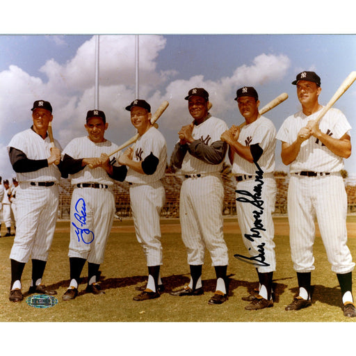 Yogi Berra/Bill Moose Skowron Signed New York Yankees Color 8x10 Photo