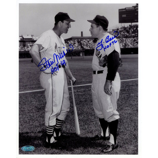 Yogi Berra/ Stan Musial Dual Signed 8x10 photo w/ HOF Insc