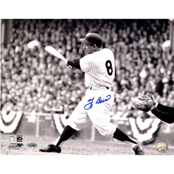 Yogi Berra Signed Swing 11x14 Horizontal Photo