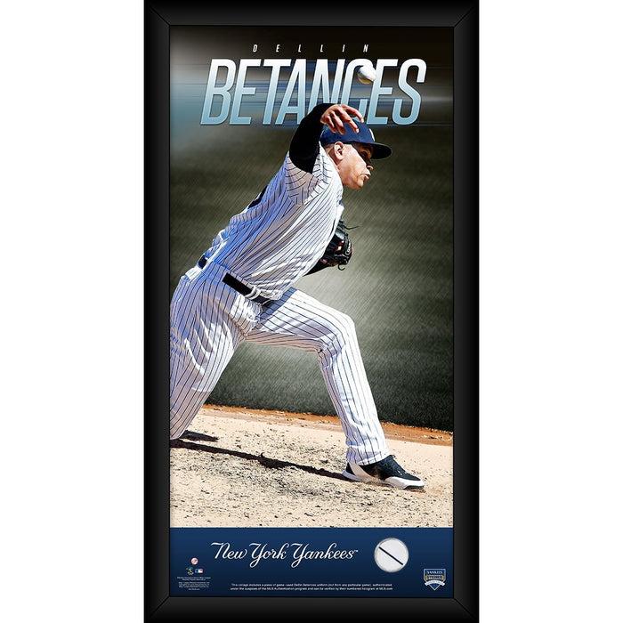 Dellin Betances New York Yankees 10x20 Player Profile with Game Used Jersey Swatch