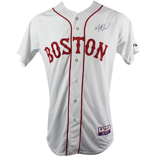 Mookie Betts Signed Majestic Red Sox Authentic White Jersey (Signed on Front) (Fanatics Auth)