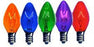 C7 Multi-Color Transparent Bulbs 7-Watt (25 Pack)