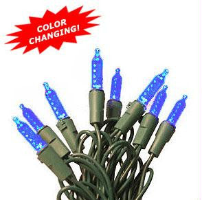 35 LED M5 Color Changing Blue-Green Light Set w-4" Spacing