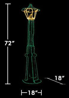 3D Standing Lamp Post (Green)