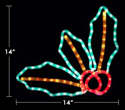 LED 3 Leaf Holly