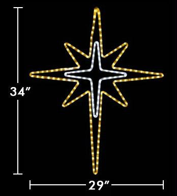 LED Bethlehem Star with Twinkle Center