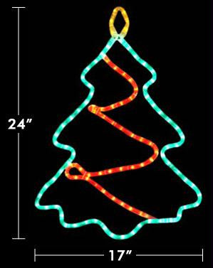 LED Christmas Tree with Twinkling Garland