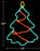 LED Christmas Tree with Twinkling Garland