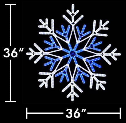 36" LED Two Color Snowflake