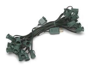 100' C7 SPT2 10AMP Green String Light w-12 Inch Spacing