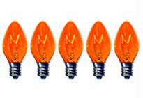 C7 Amber Twinkle Bulbs 5-Watt (25 Pack)