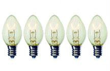 C7 Clear Twinkle Bulbs 5-Watt (25 Pack)