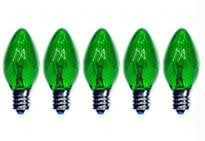 C7 Green Twinkle Bulbs 5-Watt (25 Pack)