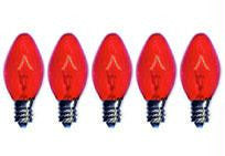 C7 Red Twinkle Bulbs 5-Watt (25 Pack)