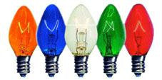 C7 Multi-Color Twinkle Bulbs 5-Watt (25 Pack)