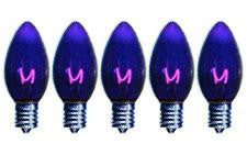 C9 Purple Twinkle Bulbs 7-Watt (25 Pack)