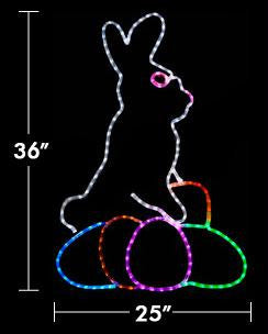 36" LED Easter Bunny