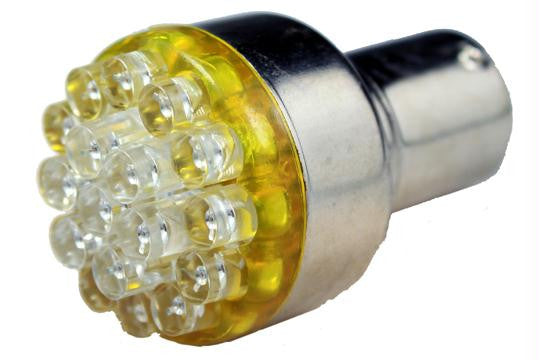 19 LED 12V Amber 1156 Bayonet Bulb (100 ) — Birds Eye Blue.com